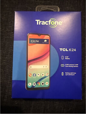 BRAND NEW - Tracfone - TCL K24 - 64 GB Memory - TCLT434D Box DMG